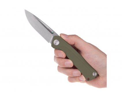 Nůž ANV Z200 BB - Sleipner Stonewash, G10 Olive