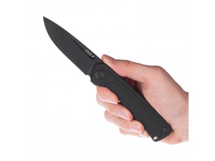 Nůž ANV Z200 BB - Sleipner DLC Black, G10 Black