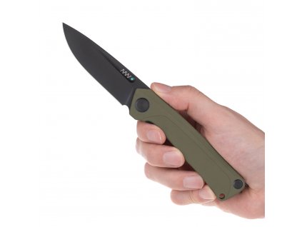 Nůž ANV Z200 BB - Sleipner DLC Black, G10 Olive