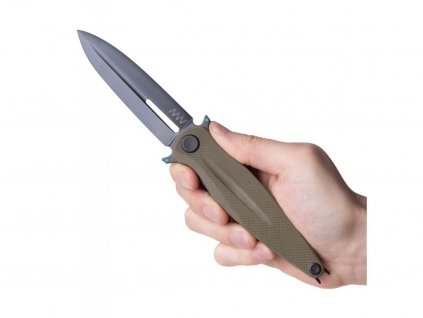 Nůž ANV Z400 BB - Sleipner DLC, G10 Olive