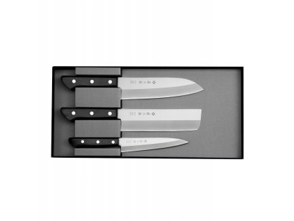 Sada kuchyňských nožů Tojiro Basic - Santoku 17 cm, Nakiri 16,5 cm, Petty 13,5 cm