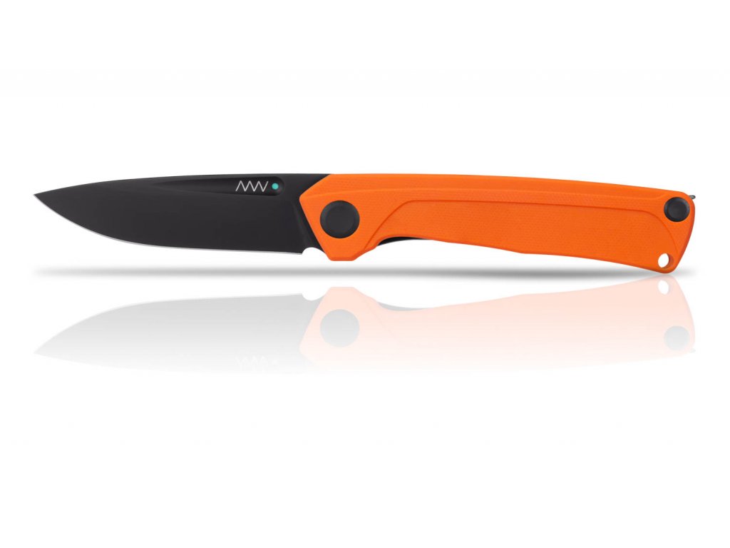 ANV Z200 - DLC Black, G10 Orange, Liner Lock ANVZ200-023