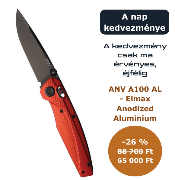 ANV A100 AL - Elmax Anodized Aluminium Red zsebkés
