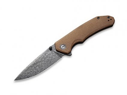 Civivi Brazen C2102DS-1 Brown Micarta Damascus