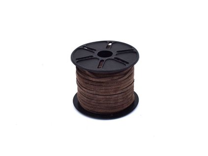 27868 kozena snurka semisova hneda plocha 3 mm 66793