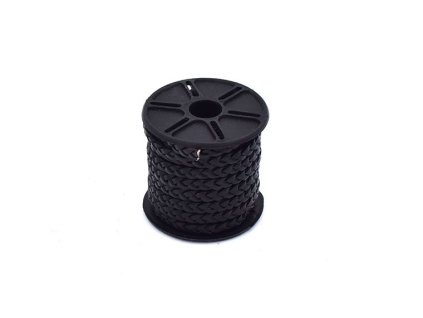 27877 kozena snurka zapletena plocha cierna 3 mm 66799