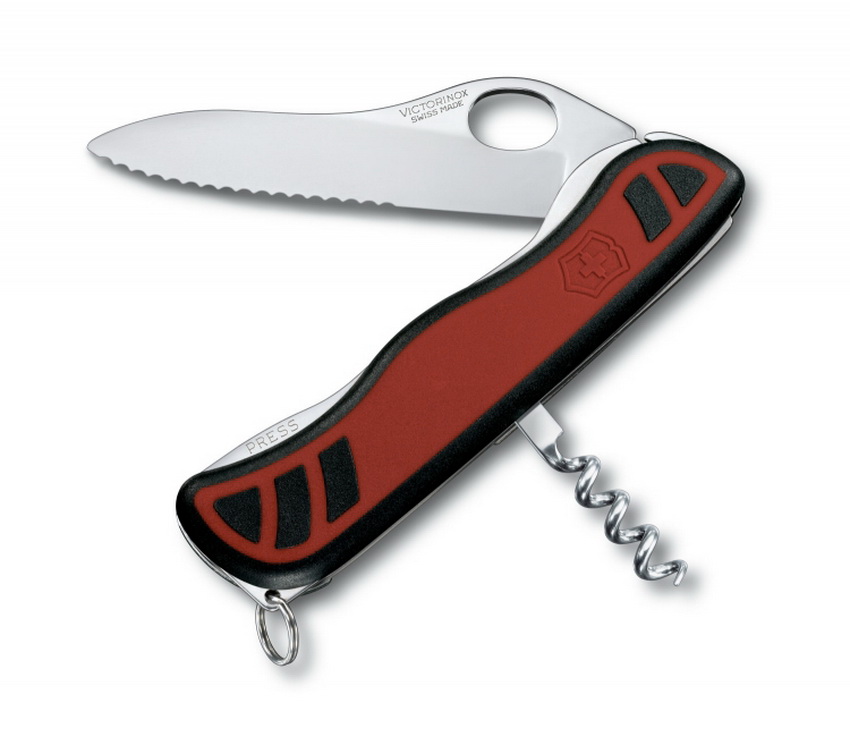 Victorinox Sentinel One Hand piros-fekete kés
