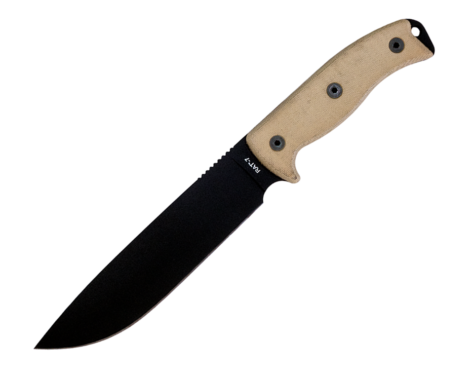 Ontario RAT 7 Black, Nylon Sheath