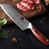 Dellinger Rosewood Santoku Damascus 17,5 cm
