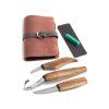 Set de cuțite pentru sculptarea lingurilor în lemn BeaverCraft S13X Deluxe 3 cuțite în cutie pentru cadou