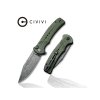 16006 7 noz civivi cogent c20038d ds1 green micarta damascus