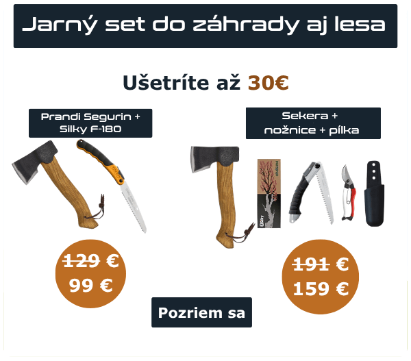 Jarny set - sekera noznice pilka na drevo