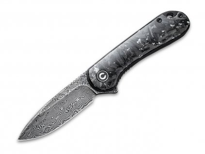 Nôž Civivi Elementum C907C-DS2 Silvery Shred Carbon Fiber Damascus