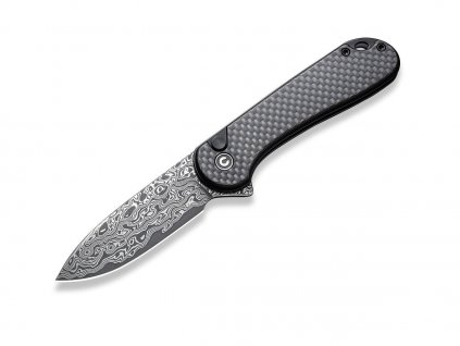 Nôž Civivi Button Lock Elementum II C18062PB-DS1 Damascus Carbon Fiber/G10