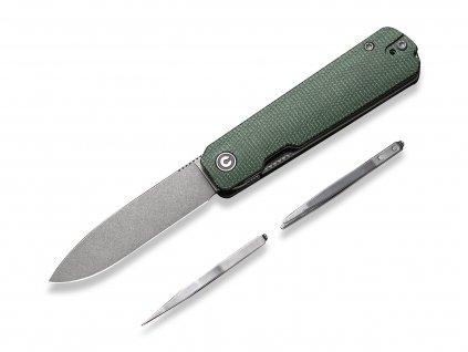 Nôž Civivi Sendy C21004A-1 Nitro-V Green Canvas Micarta