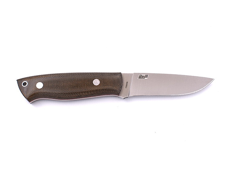 Brisa (EnZo) Nôž Brisa Trapper 95 N690 Flat / Green Micarta / Sheath Bushcraft 95