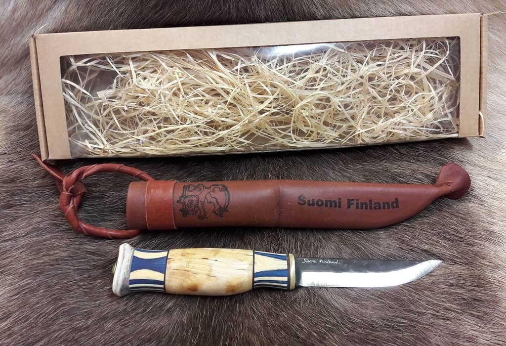 E-shop Nôž Wood Jewel Finland Lion Puukko 9 cm - darčekové balenie