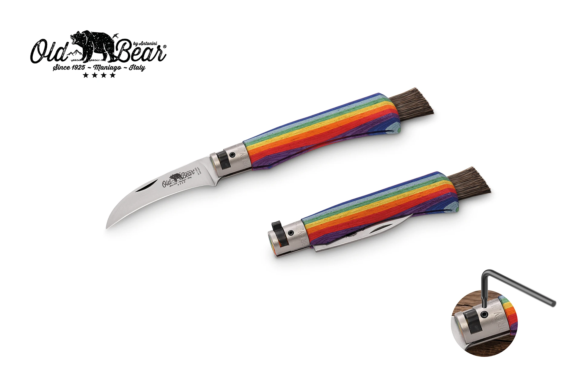Hubársky nôž Old Bear Rainbow