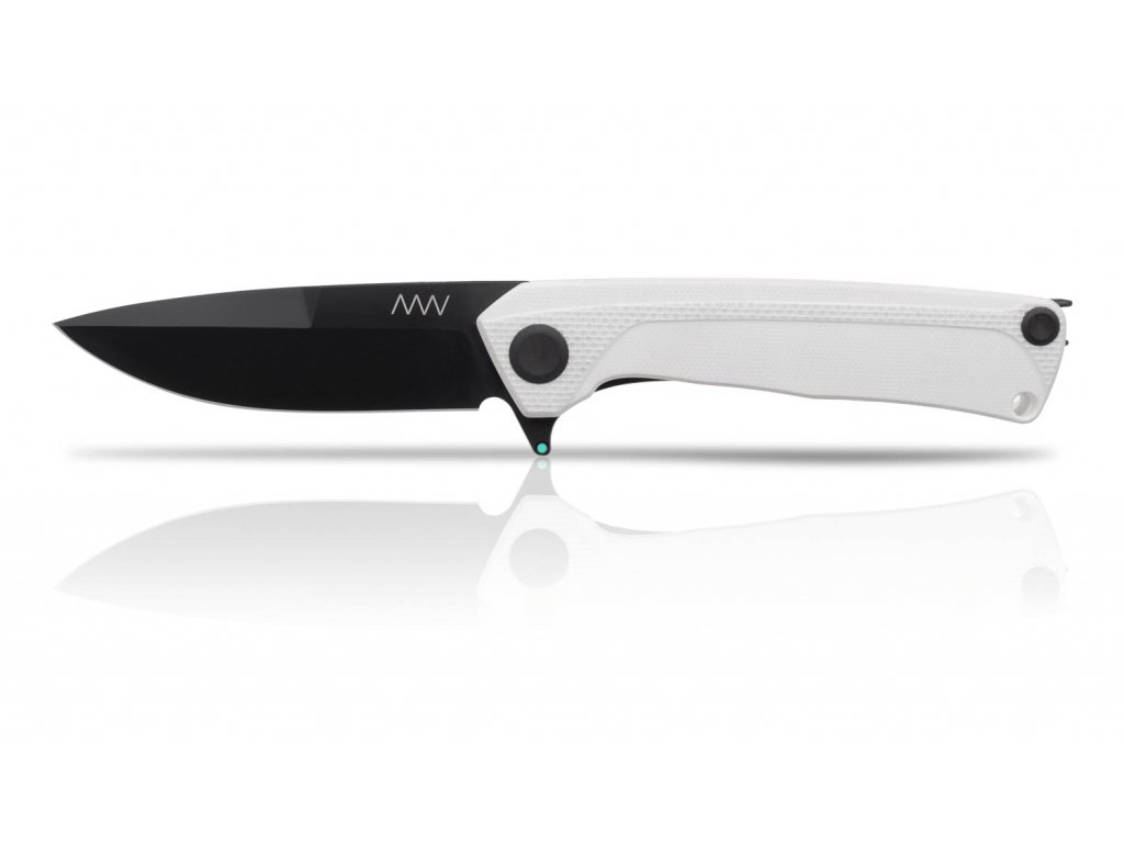 ANV Z100 - DLC Black, G10 White, Liner Lock