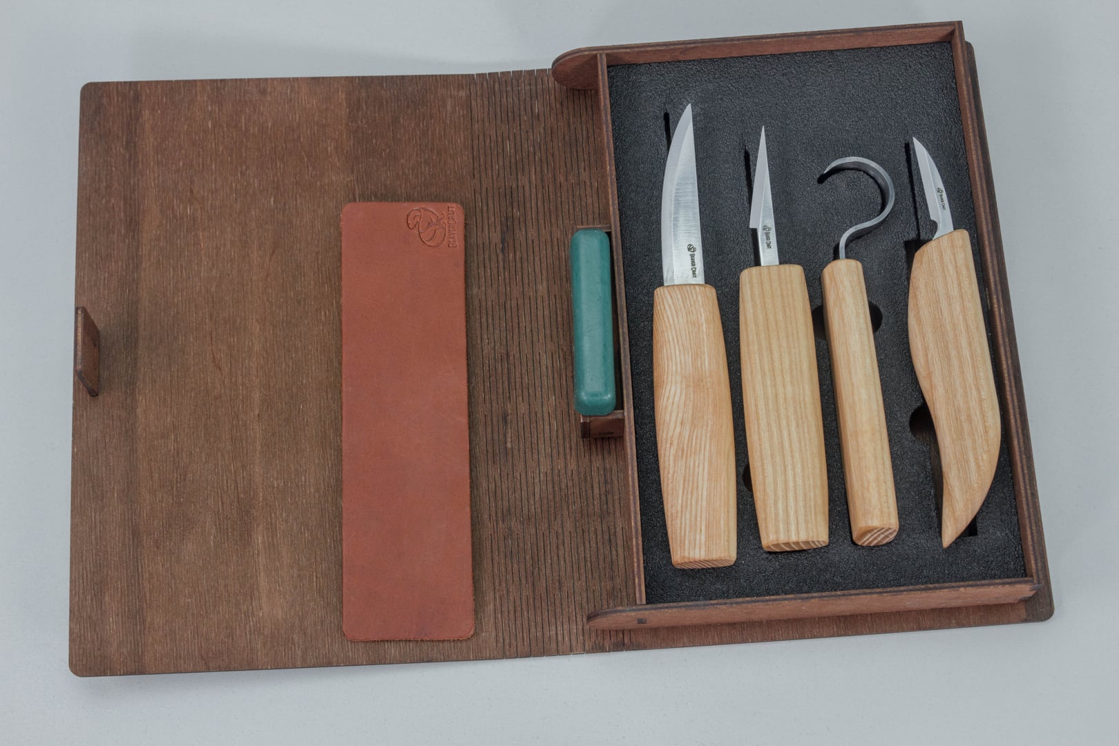 BeaverCraft Wood Carving Set S09 Book 4 nože darčekové balenie