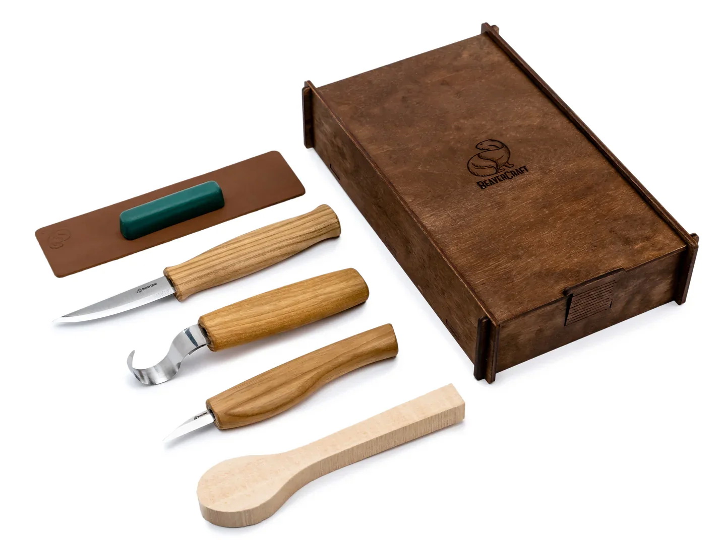 BeaverCraft Spoon Carving Set S13 Box 3 nože darčekové balenie