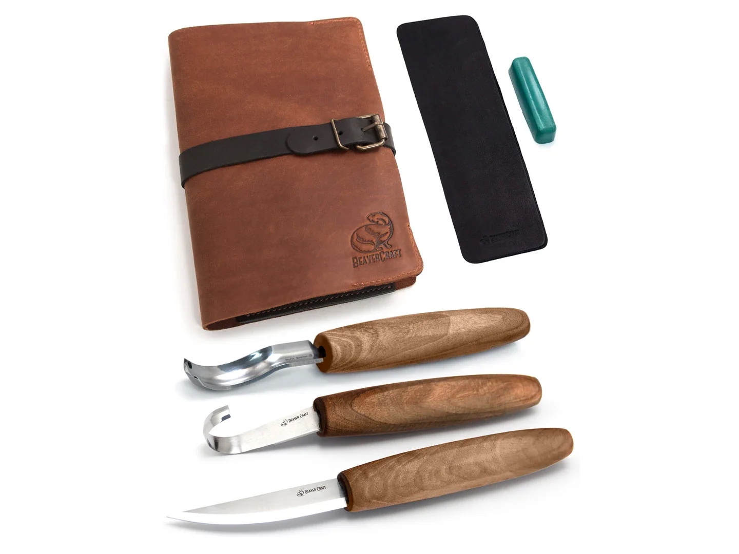 BeaverCraft Spoon Carving Set S14X Deluxe 3 nože darčekové balenie