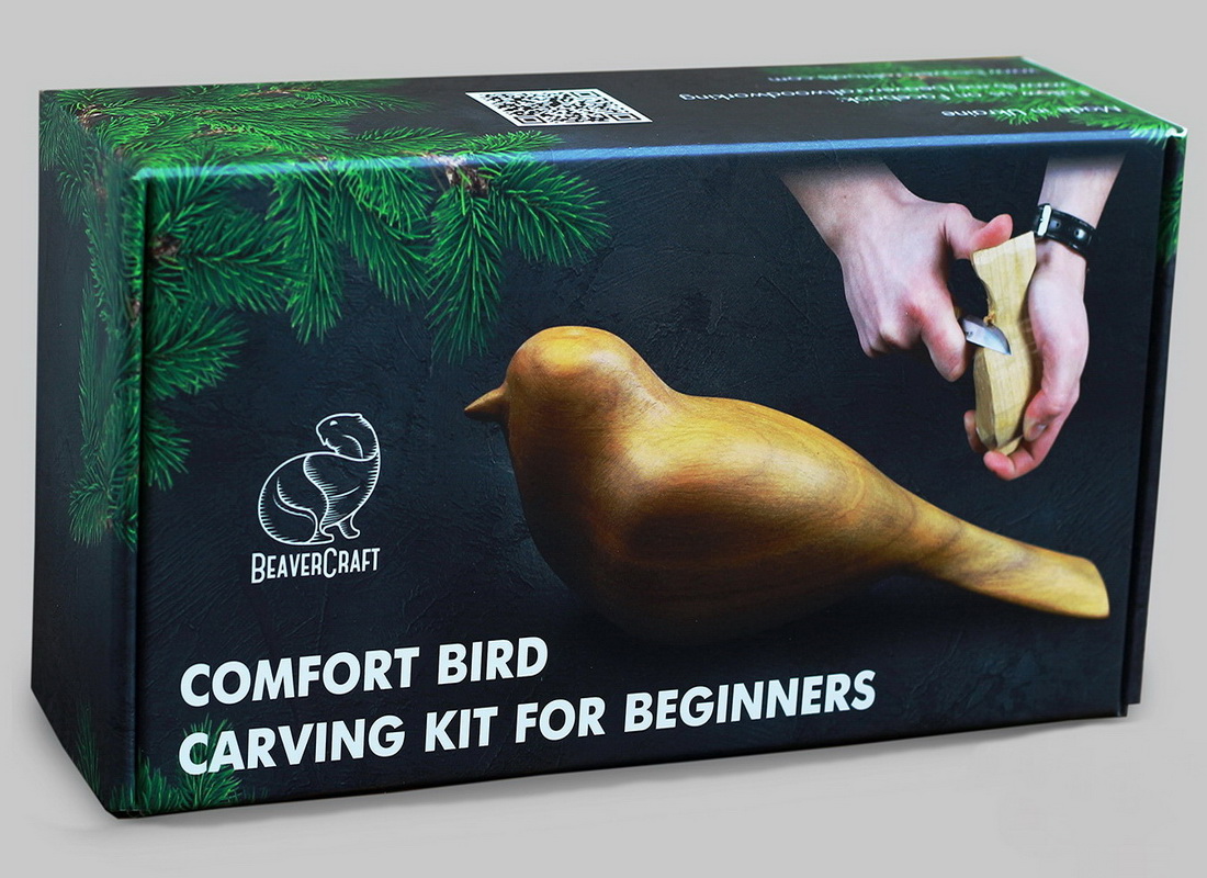 Rezbárska sada BeaverCraft DIY01 pre začiatočníkov Comfort Bird
