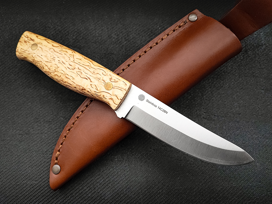 NKD - Nordic Knife Design Nôž NKD Visent 100 Curly birch 14C28N