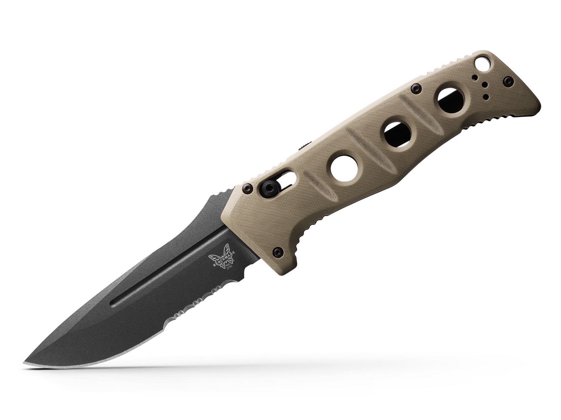 Benchmade Auto Adamas 2750SGY-3 Serrated Desert Tan G10