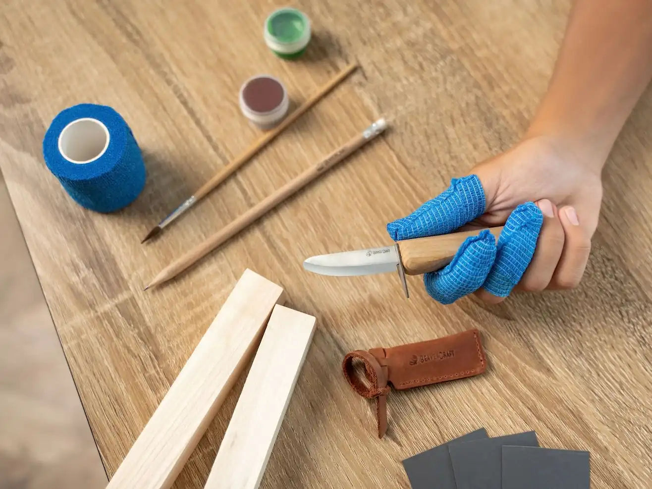 Rezbárska sada BeaverCraft DIY08 pre začiatočníkov Smrek