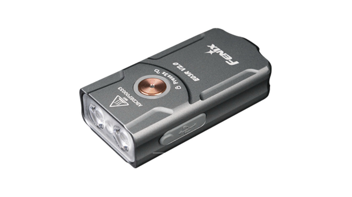 Fenix E03R V2.0 nabíjateľná baterka - šedá
