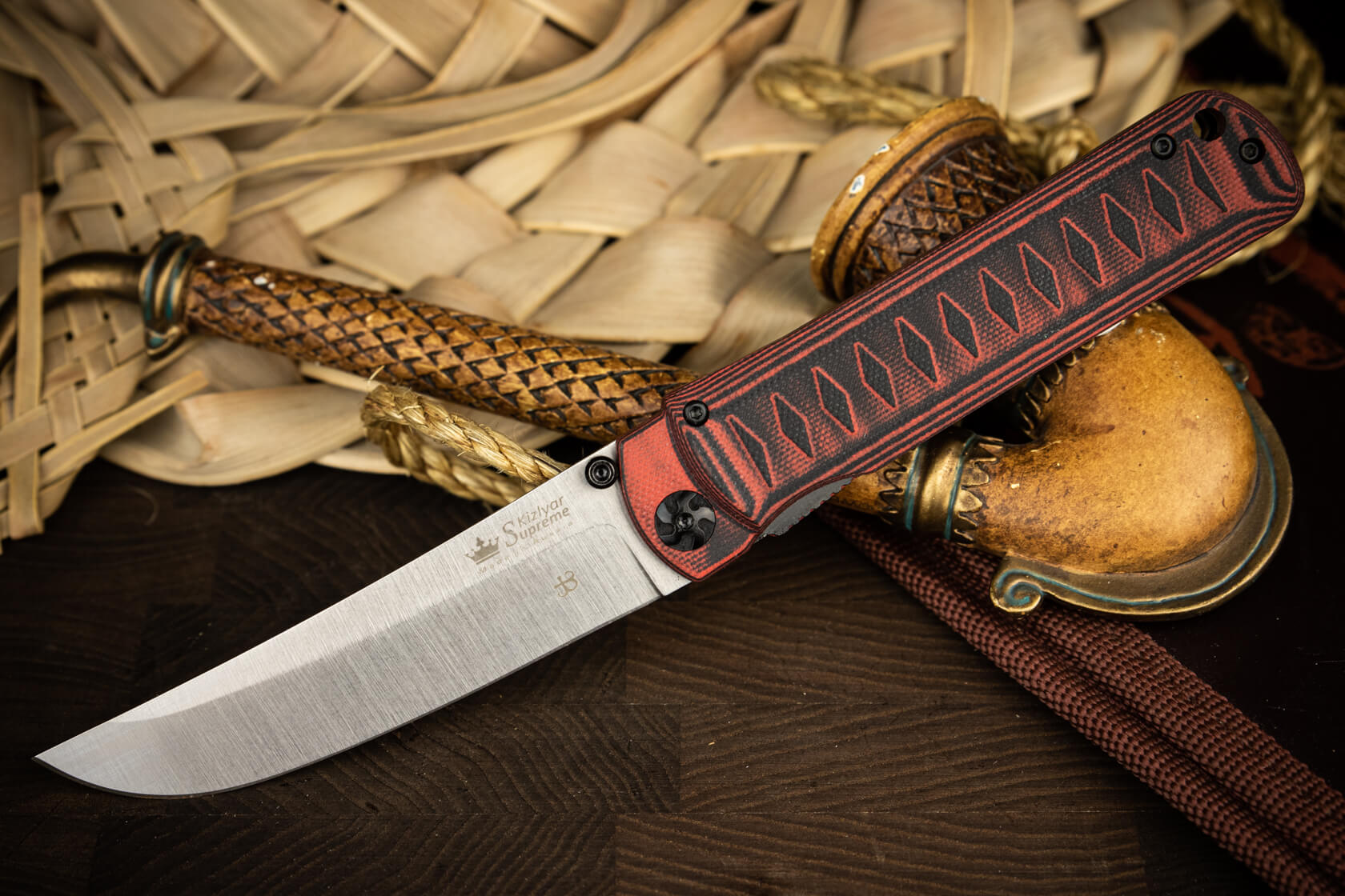 Kizlyar Supreme Whisper AUS-10Co SW G10 Black-Red