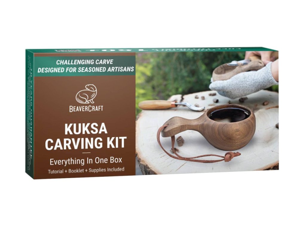 BeaverCraft DIY07 rezbárska sada pre začiatočníkov Kuksa
