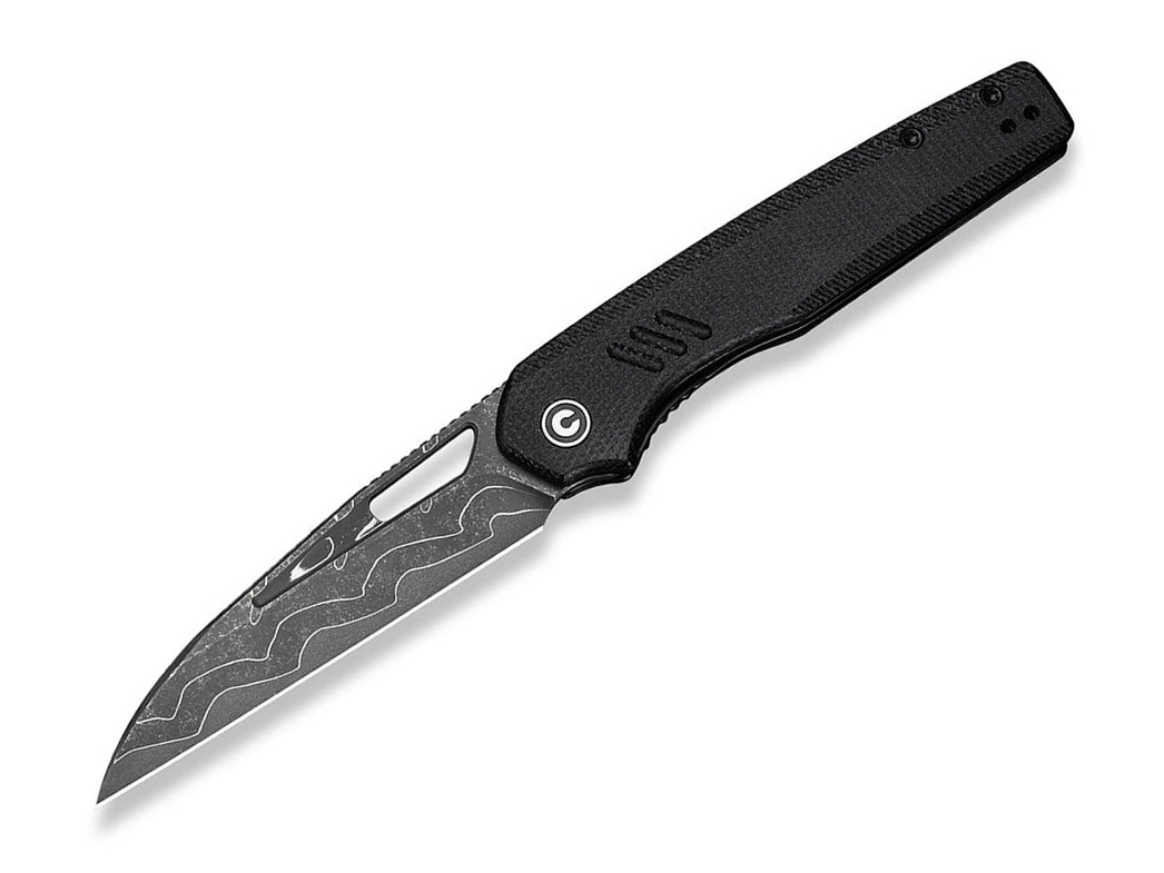 Civivi Guile C24062B-DS1 Damascus Black Canvas Micarta