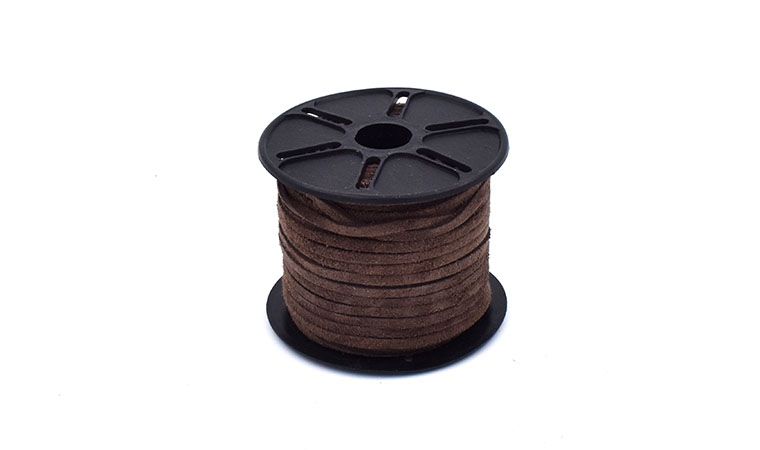Kožená šnúrka hnedá semišová 3 mm