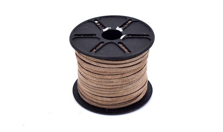 Kožená šnúrka piesková semišová 3 mm