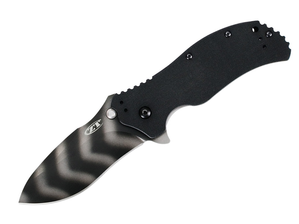 Zero Tolerance 0350TS Assisted Opening Flipper Tiger Stripe, Liner Lock, G10