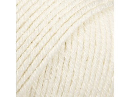 DROPS Cotton Merino uni colour 01 - smetanová