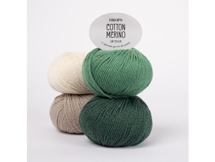 DROPS Cotton Merino uni colour 01 - smetanová
