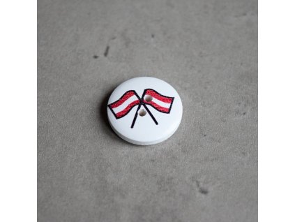 Dřevěný dekorační knoflík - námořnický - vlajky