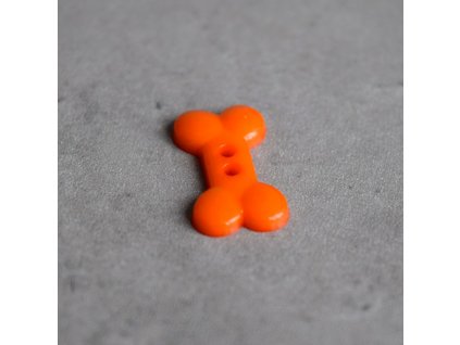 Knoflík - kost - oranžová