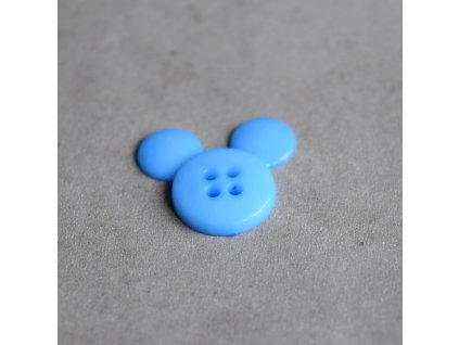 Knoflík - myška - modrá