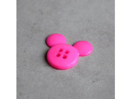 Knoflík - myška - růžová