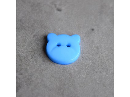 Knoflík - medvídek - modrý