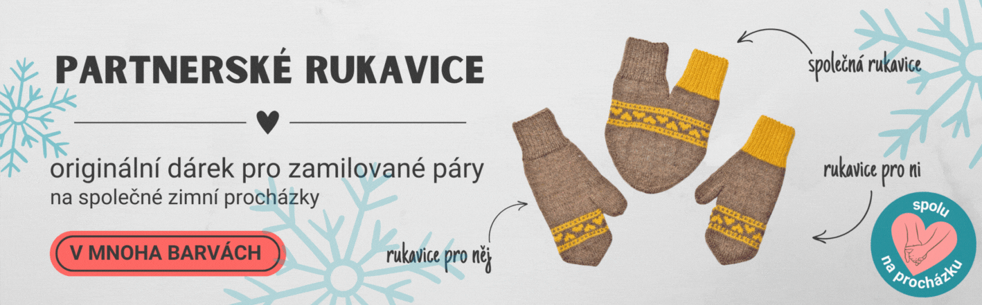 Partnerské rukavice - originální dárek pro zamilované páry