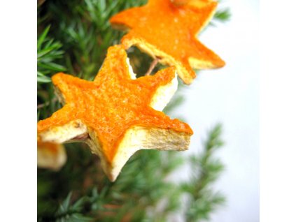 Vánoční řetěz - pomerančová hvězdička