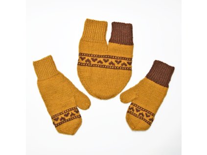 partnerské rukavice hearts písková hnědá