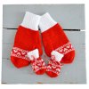 Rukavice pro mámu a miminko - červená/bílá