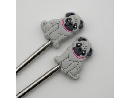 Koncovky Mops šedý