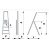 Jednostranné hliníkové schůdky s poličkou ALVE